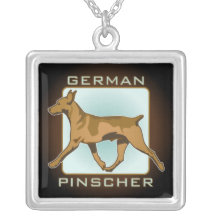 German Pinscher sterling silver necklace