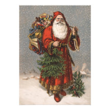 German Santa Christmas Card