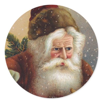 German Santa Stickers by xmasstore