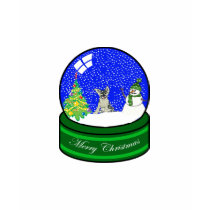 german shepard snow globe t-shirts