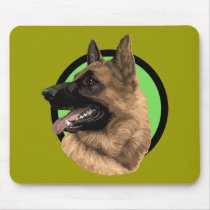 GERMAN SHEPERD GREEN DOG mousepads by Sofia_Youshi GERMAN SHEPERD GREEN DOG mousepads