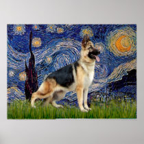 German Shepherd 13  -  Starry Night Print