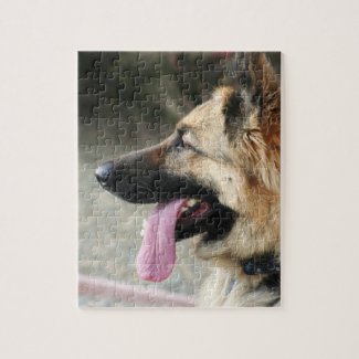 German Shepherd 8x10 Photo Puzzle with Tin