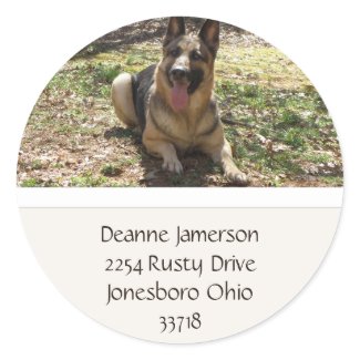 German Shepherd Address Stickers sticker