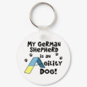 German Shepherd Agility Dog Keychain by MenagerieMayhem German Shepherd Agility Dog Keychain