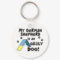 German Shepherd Agility Dog Keychain