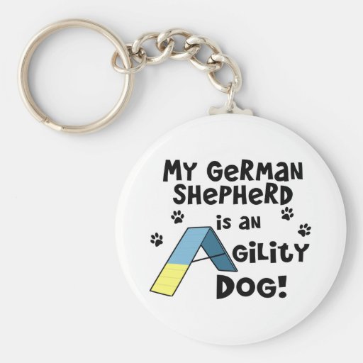 German Shepherd Agility Dog Keychain