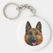 German Shepherd Alsatian K-9 Dog Keychains