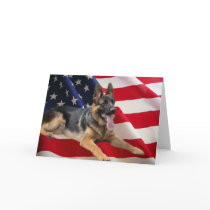 German Shepherd America Card