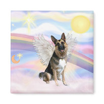 German Shepherd Angel (3) magnets by dogartgifts German Shepherd Angel (3) magnets