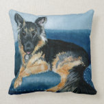 German Shepherd Angus Throw Pillows
