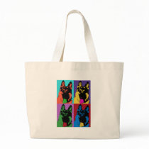 German Shepherd Art Tote Bags
