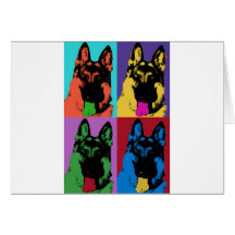 German Shepherd Art Greeting Card