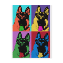 German Shepherd Art Post Card