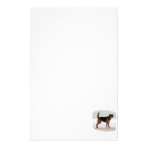 German Shepherd beach stand tongue out Stationery Design