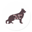 German Shepherd BFF Sticker by DogsByDezign German Shepherd BFF Sticker