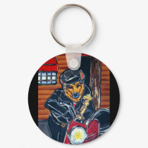 German Shepherd Biker keychains