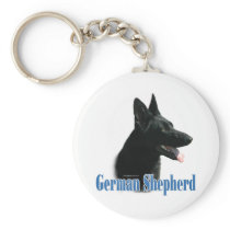 German Shepherd (black) Name Key Chains