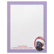 German Shepherd BLK Christmas Santa Pup letterhead by DanesRUs German Shepherd BLK Christmas Santa Pup letterhead