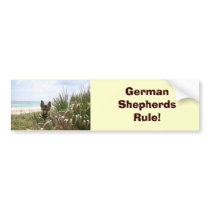 German Shepherd Bumper Sticker Beachgrass bumper stickers