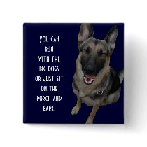 German Shepherd Button by KELLBELL535 German Shepherd Button
