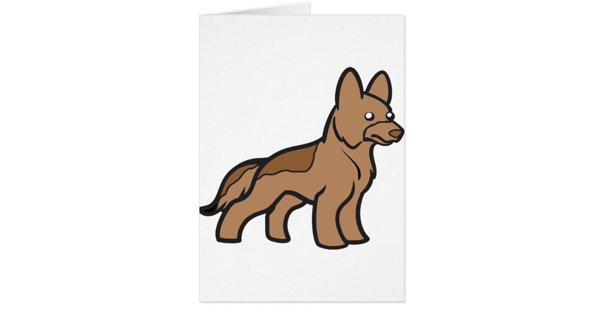 german shepherd cartoon liver card | Zazzle