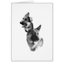 German Shepherd Charcoal 2 cards