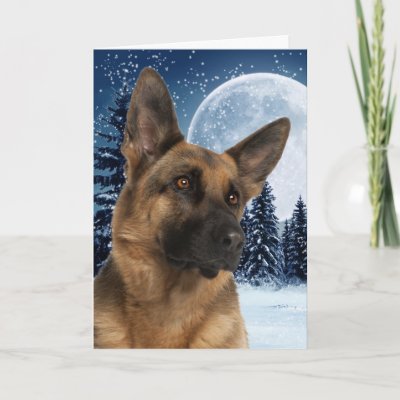 German Shepherd Christmas Card