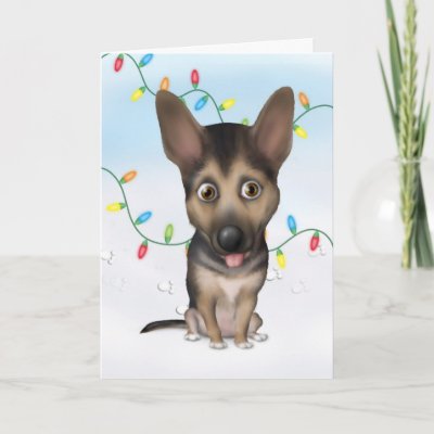 German Shepherd Christmas cards