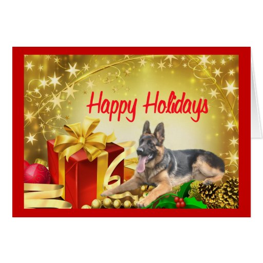 german shepherd christmas card gift zazzle german shepherd christmas card gift zazzle