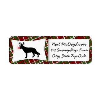 German Shepherd Christmas label