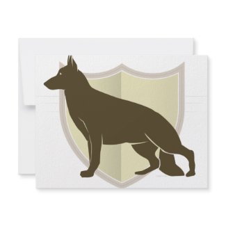 German Shepherd Clasic Crest Design invitation