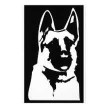 German Shepherd Customized Stationery