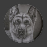 German Shepherd Dog Art - Noble Magnet