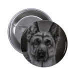 German Shepherd Dog Art - Noble Pinback Buttons