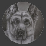 German Shepherd Dog Art - Noble Sticker