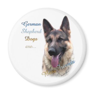 German Shepherd Dog Best Friend 2 - Magnet by GreyWolfCreation