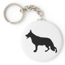 German Shepherd Dog black keychains