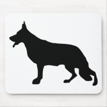 German Shepherd Dog black mousepads