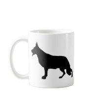 German Shepherd Dog black mugs