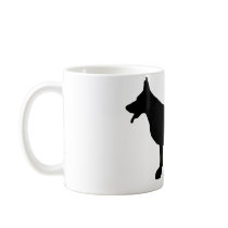 German Shepherd Dog black mugs