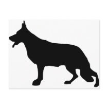 German Shepherd Dog black postcards