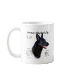 German Shepherd Dog (blk) History Design mugs