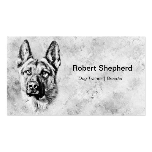 German Shepherd Dog Business Cards (front side)