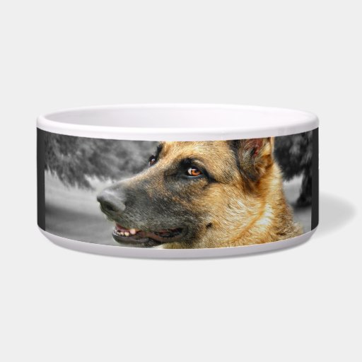 German Shepherd Dog Food Dish Pet Water Bowl Zazzle