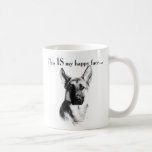 German Shepherd Dog Happy Face Mug