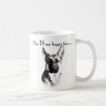 German Shepherd Dog Happy Face mugs