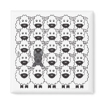 German Shepherd Dog in the Sheep magnets