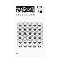 German Shepherd Dog in the Sheep Stamp