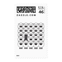 German Shepherd Dog in the Sheep Postage Stamps